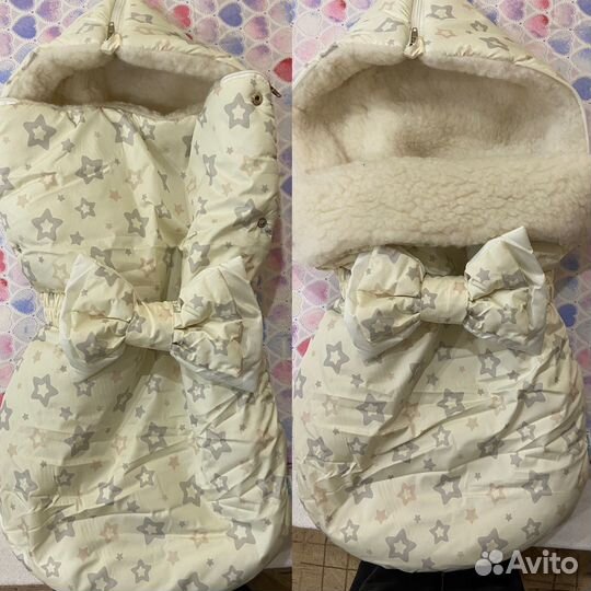 Зимний конверт в коляску