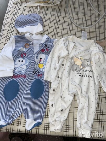Одежда пакетом для новорожденных 52,56,62,68 р