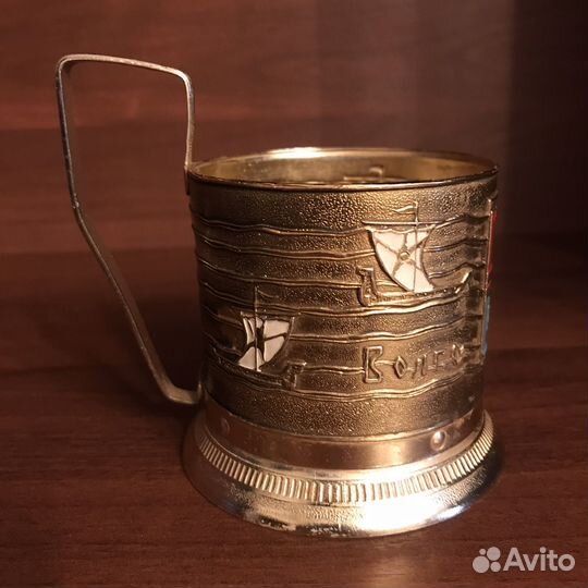 Подстаканник. Стопка. Эмаль. Серебро