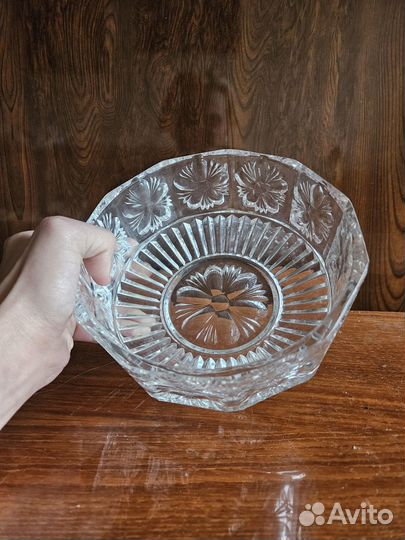 Салатник хрустальный большой СССР