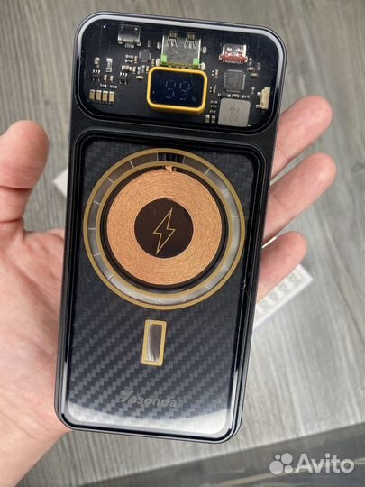 Power Bank 10000 мАч 4в1 Беспроводная магнитная