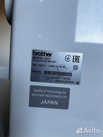 Швейная машина Brother js27