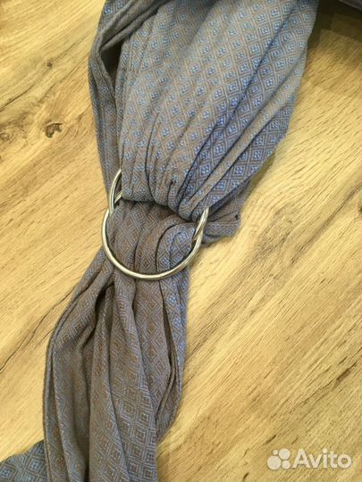 Слинг с кольцами из шарфовой ткани