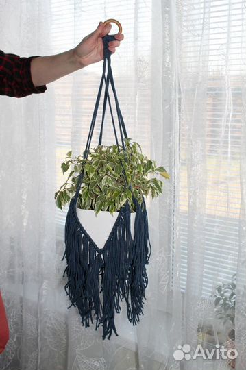 Подвес для цветов, кашпо макраме