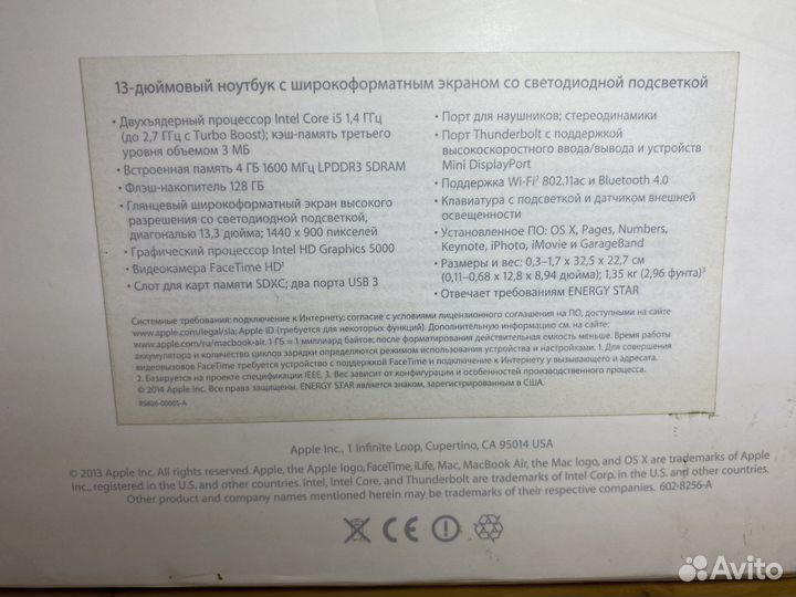 Apple MacBook Air 13 2014 г