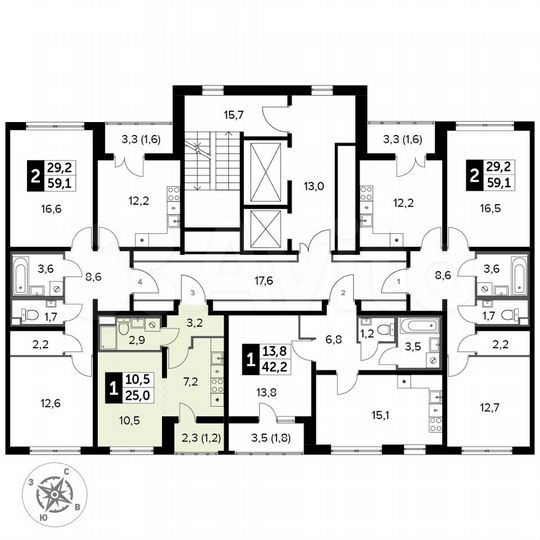 Квартира-студия, 25 м², 22/24 эт.