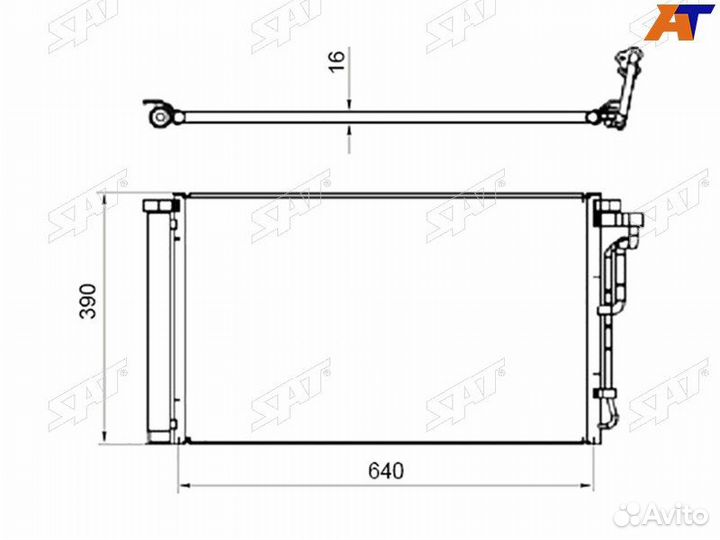Радиатор кондиционера Хендай Элантра 16
