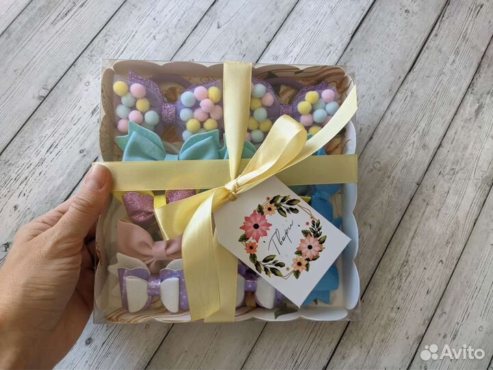 Подарочный набор резинок заколок для волос 15 штук