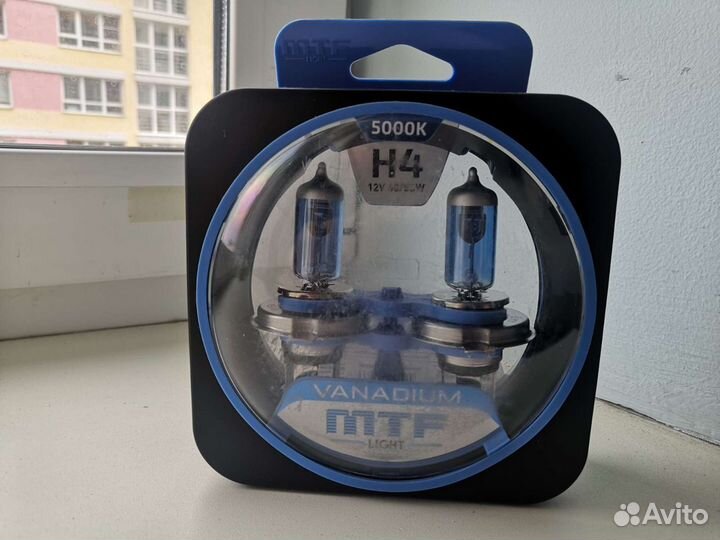 Лампы Галоген H4 MTF vanadium 5000K (Корея)
