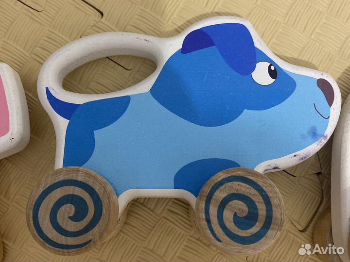 Деревянные игрушки каталки Деревяшки