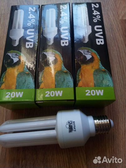 Уф лампа для птиц UVB-2.4, UVA-12