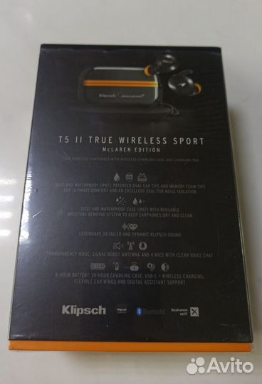 TWS наушники Klipsch T5 II TW Sport McLaren Editio