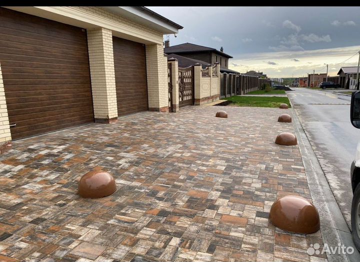 Бетонные полусферы парковочный ограничитель, вазон