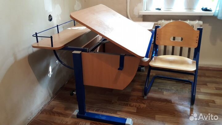 Парта трансформер и стул для школьника