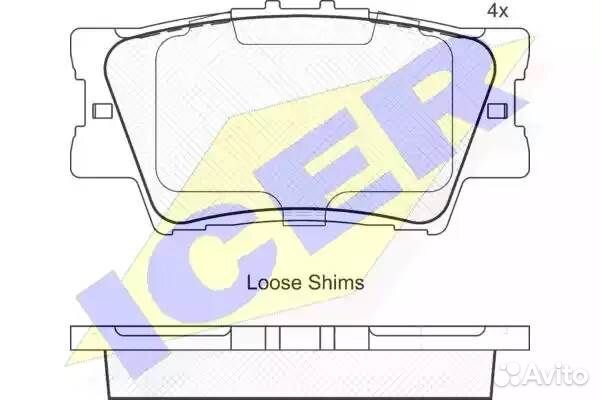 Колодки задние toyota RAV 4 06/ camry icer 181761