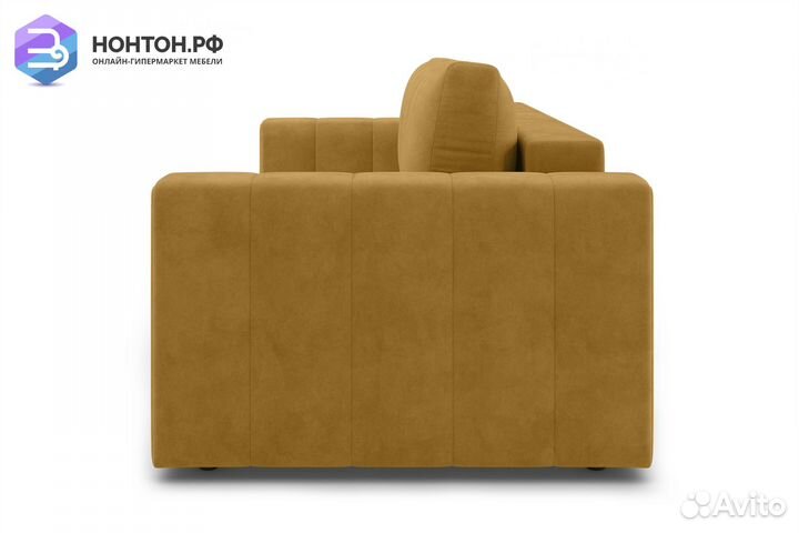 Диван еврокнижка Малибу горчичный