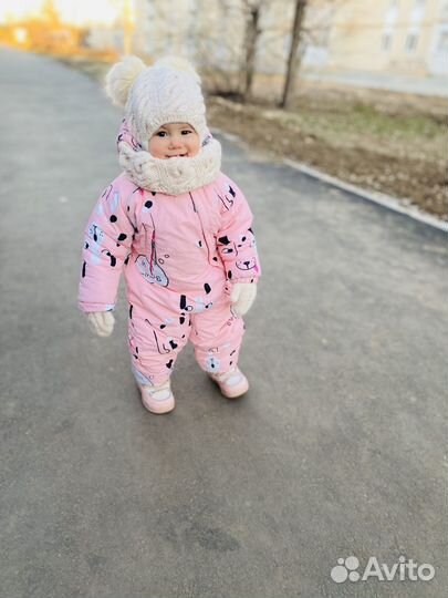 Нежный вязанный комплект на 1-3 года