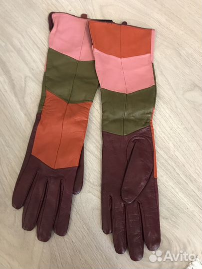 Перчатки женские кожаные