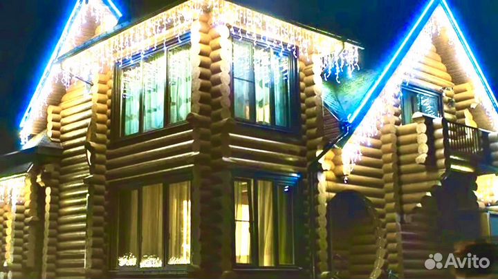 Световое оформление домов к праздникам