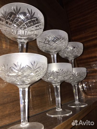 Бокалы хрусталь ретро