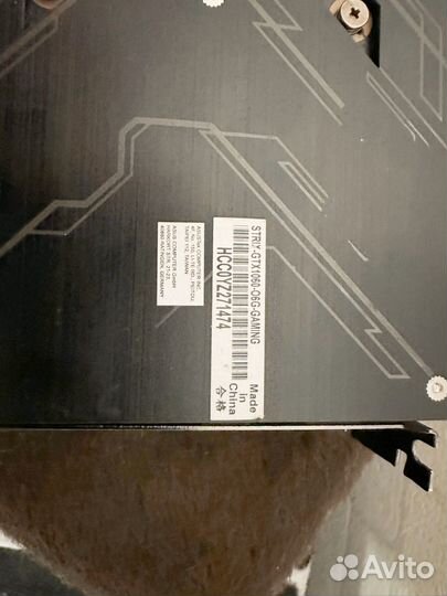 Видеокарта Asus Rog strix geforce gtx 1060 6Gb