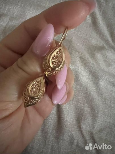 Золотые серьги СССР