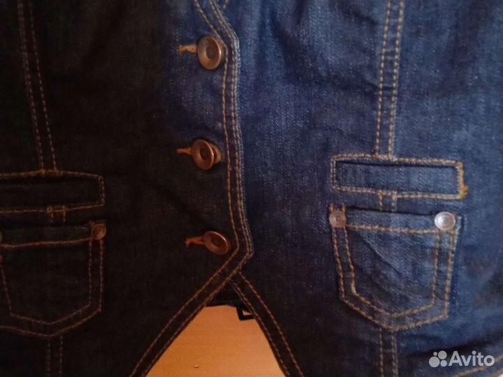 Жилет джинсовый женский р 42