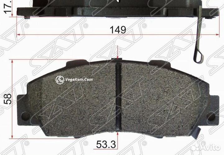 Колодки передние Honda CR-V RD1 2 MTM Civic EK9 typer Step WGN S-MX Odyssey H-RV ST45022S87A01