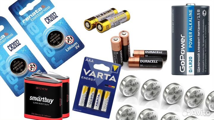 Батарейки и аккумуляторы всех видов