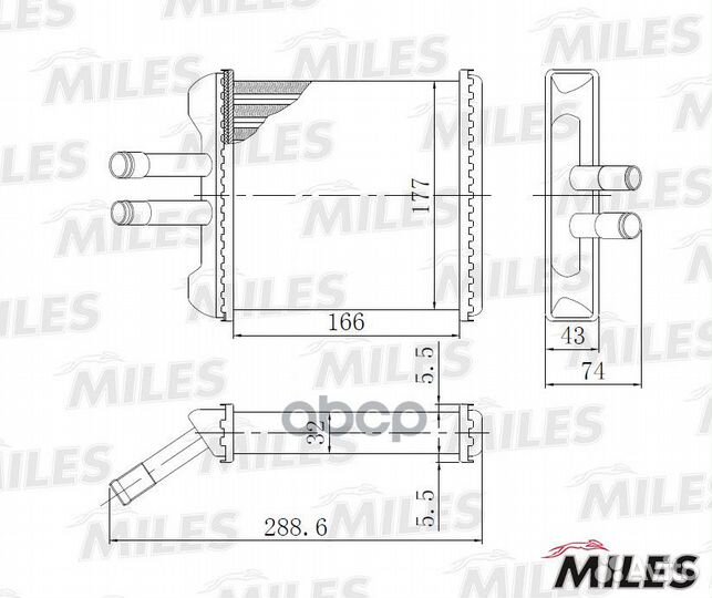 Радиатор отопителя daewoo leganza/nubira/lanos