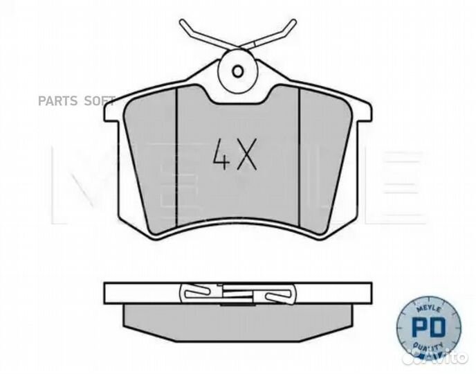 Meyle 025 209 6117/PD Колодки торм.зад. (WVA 20961