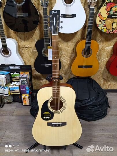 Леворукая акустическая гитара Cort (новая) в завод