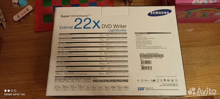 DVD-привод внешний RW-пишущий samsung SE-S224Q