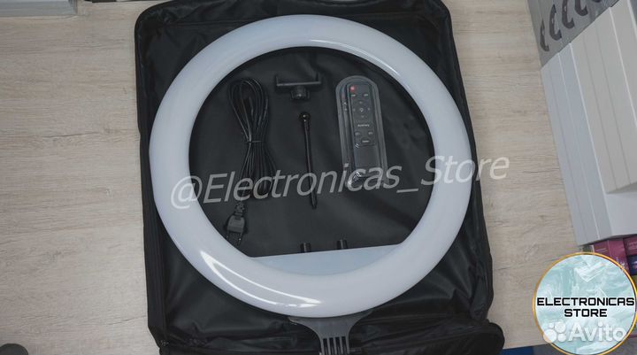 Кольцевая Лампа 45см со Штативом Молочная RL-18