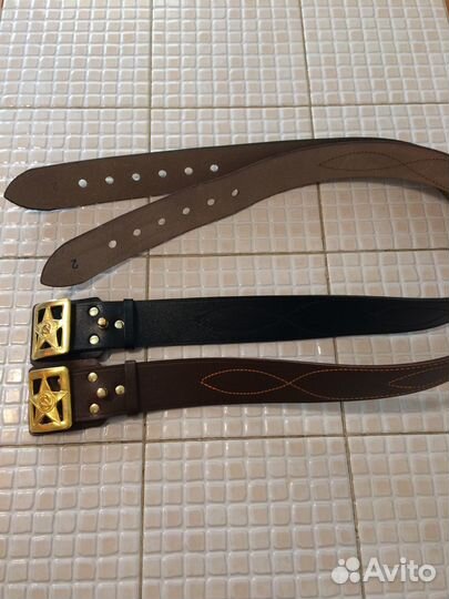 Ремень генеральский кожаный