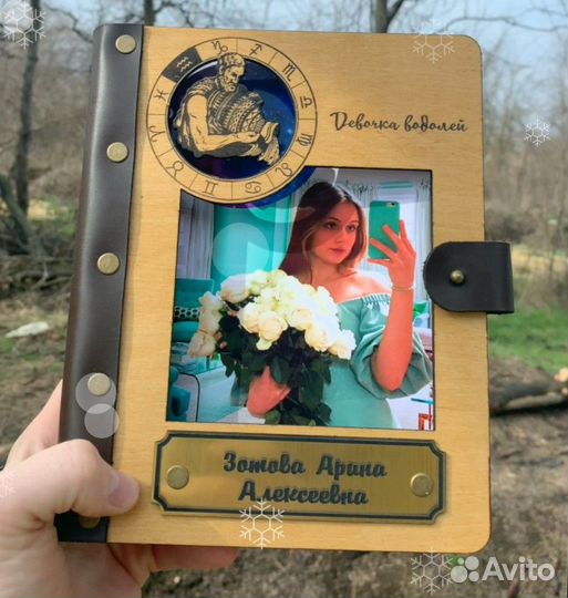 Ежедневник из дерева / деревянный блокнот