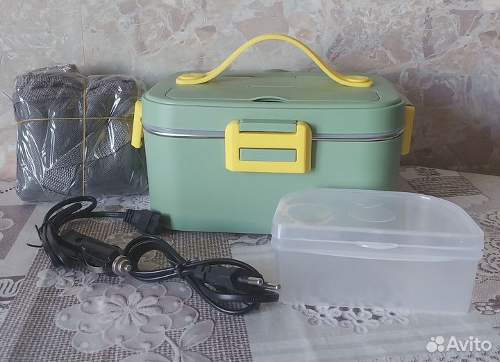 Электрический ланч бокс с подогревом новый