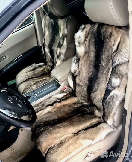 Меховые накидки натуральный волк