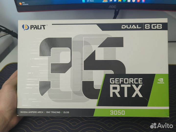 Видеокарта rtx 3050 8gb palit