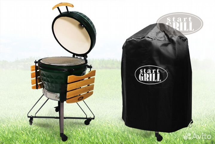 Керамический гриль Start Grill PRO 61 см зеленый