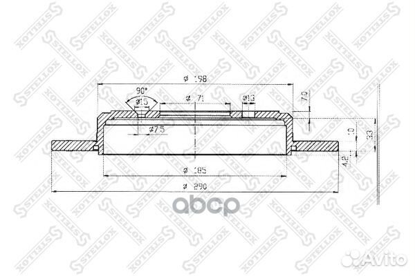 Диск торм. зад. peugeot 605 all 89 Stellox 340