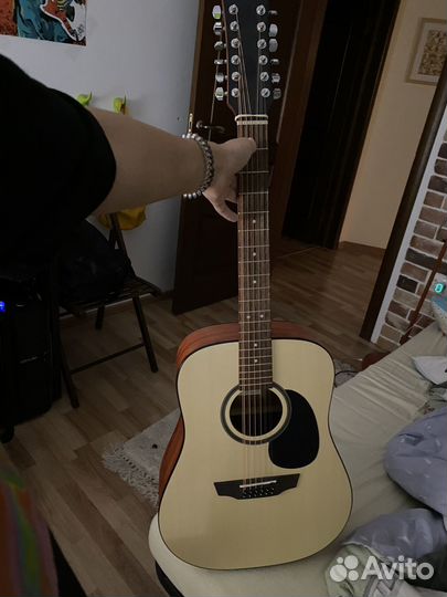 12 струнная гитара, акустическая