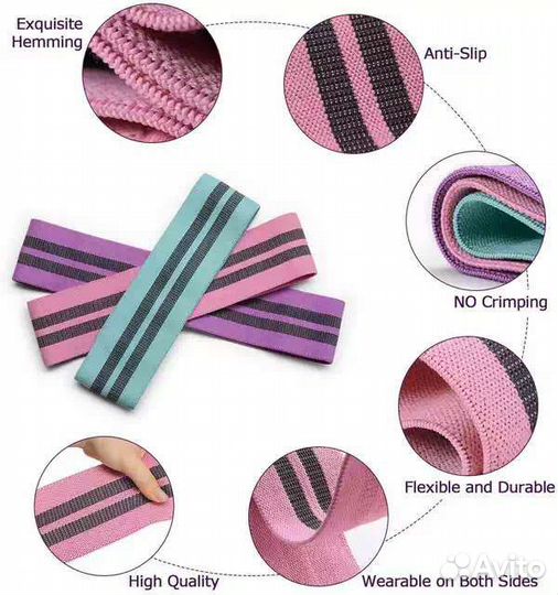 Тканевые фитнес резинки