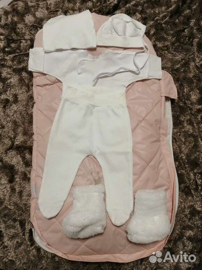 Конверт на выписку для девочки демисезонный