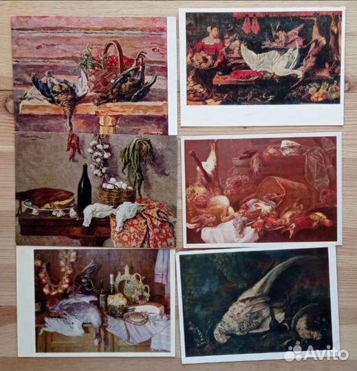 Охотничий натюрморт, 19 открыток 60-80е годы