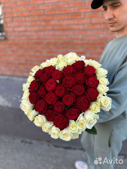 101 роза 51 роза Цветы с доставкой