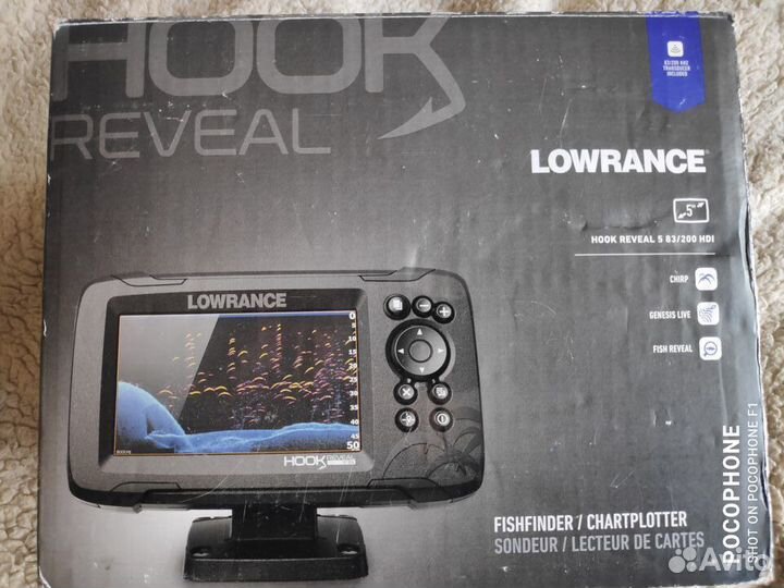 Эхолот lowrance hooc reveal 5, 83/200