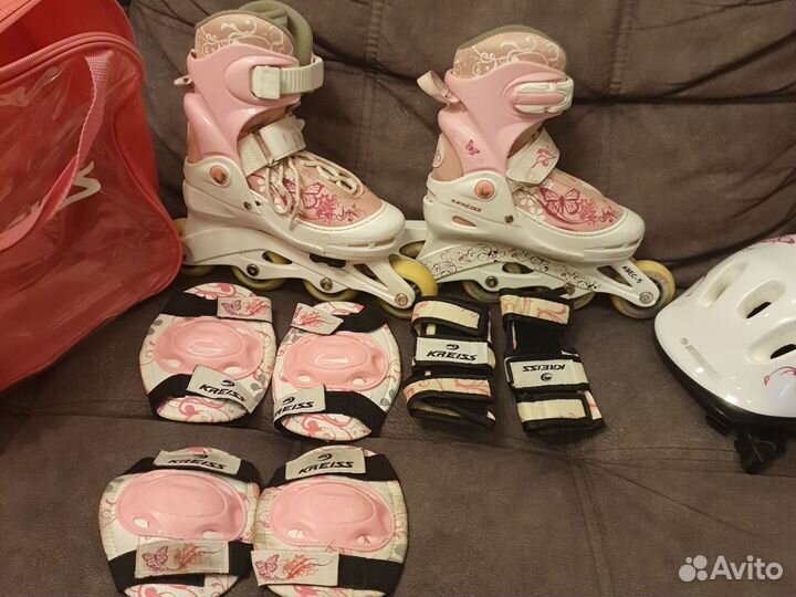 Детские раздвижные ролики 30-33 с защитой