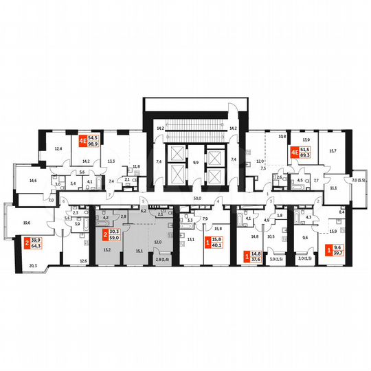 2-к. квартира, 59 м², 25/47 эт.