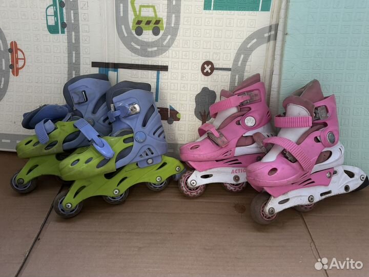 Роликовые коньки детские раздвижные